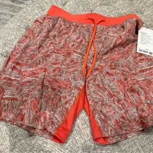 lululemon athletica Red and Gray Athletic Shorts